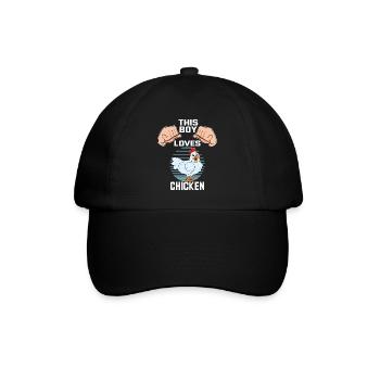 Lustiger Hühner Spruch Huhn - Baseballkappe - Schwarz/Schwarz - Vorne