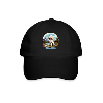 Pudel - Baseballkappe - Schwarz/Schwarz - Vorne