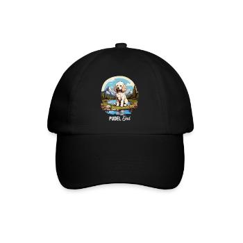 Pudel - Baseballkappe - Schwarz/Schwarz - Vorne