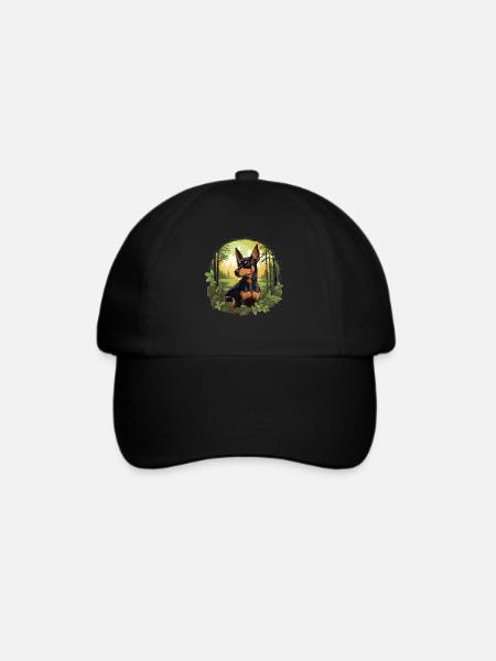 Pinscher - Baseballkappe - Schwarz/Schwarz