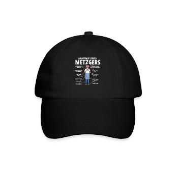 Anatomie eines Metzgers - Baseballkappe - Schwarz/Schwarz - Vorne