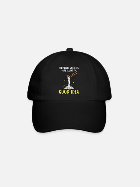 Shiritaki Nudeln - Baseballkappe - Schwarz/Schwarz