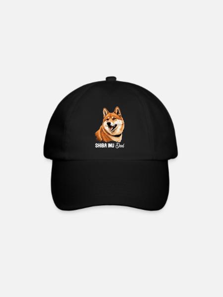 Shiba Inu - Baseballkappe - Schwarz/Schwarz