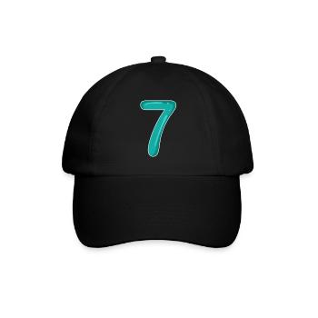 7 - Sieben - Baseballkappe - Schwarz/Schwarz - Vorne