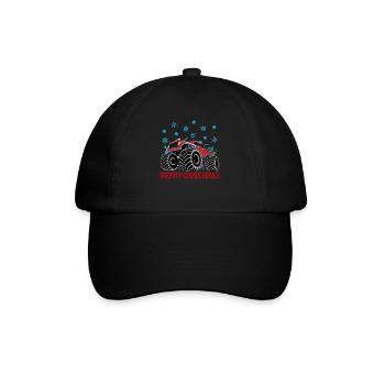 Weihnachtstruck Festliche Fahrt Geschenk - Baseballkappe - Schwarz/Schwarz - Vorne