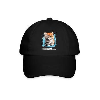 Persian Cat Perser Katze - Baseballkappe - Schwarz/Schwarz - Vorne