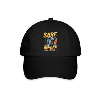 Härter surfen | Sun & Chill Beach Totenkopf - Baseballkappe - Schwarz/Schwarz - Vorne