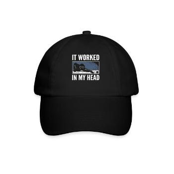 It Worked In My Head Athlet - Baseballkappe - Schwarz/Schwarz - Vorne