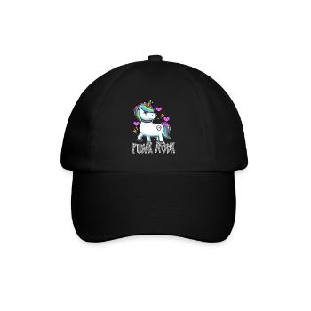 Punk Rock Unicorn - Baseballkappe - Schwarz/Schwarz - Vorne