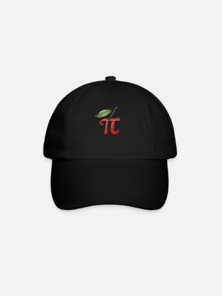Kirsche Pi Day Lustiger Kuchen Kirschen 3.14 Humor - Baseballkappe - Schwarz/Schwarz