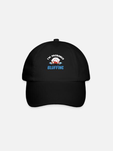 Ich Bluffe Wahrscheinlich Einen Lustigen - Baseballkappe - Schwarz/Schwarz
