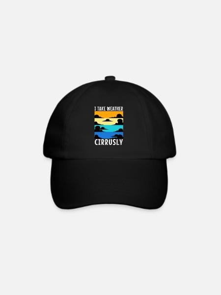 I Take Weather Cirrusly - Baseballkappe - Schwarz/Schwarz