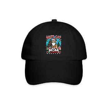 Best Cat Mom Katze Katzenmama Beste Katzenmama - Baseballkappe - Schwarz/Schwarz - Vorne