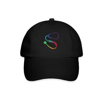 Dialyse -Stethoskop -Hämodialyse -Techniker - Baseballkappe - Schwarz/Schwarz - Vorne