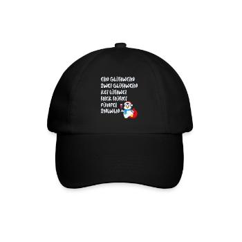 Weihnachtsmarkt Ein Glühwein Swei Glühwein - Baseballkappe - Schwarz/Schwarz - Vorne