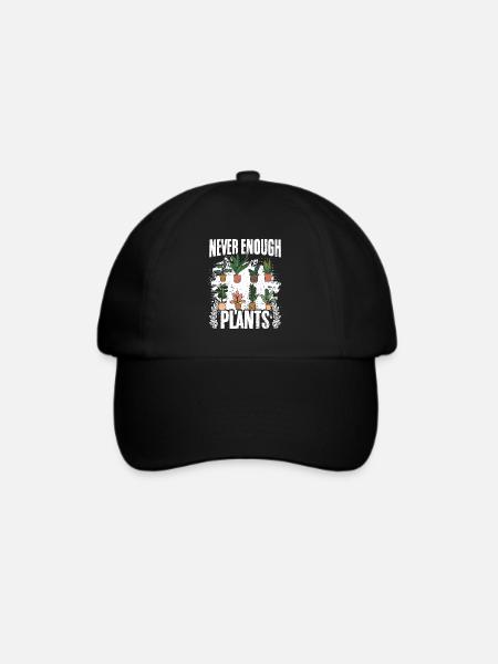 Never Enough Plants Funny Gardening Humor A Plant - Baseballkappe - Schwarz/Schwarz
