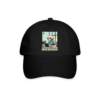 Ein weiterer Nervenzusammenbruch im Büro - Baseballkappe - Schwarz/Schwarz - Vorne
