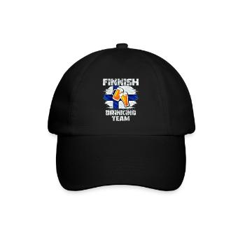Finland Trink Team - Baseballkappe - Schwarz/Schwarz - Vorne