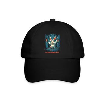 Lass uns den Höllen Kerkern entfliehen, Hase - Baseballkappe - Schwarz/Schwarz - Vorne