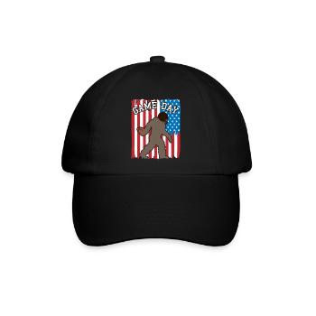 Bigfoot Patriot USA Flagge Hingucker - Baseballkappe - Schwarz/Schwarz - Vorne