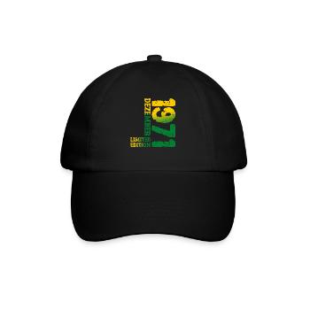 1971 Dezember Limited Edition 52. Geburtstag Deko - Baseballkappe - Schwarz/Schwarz - Vorne
