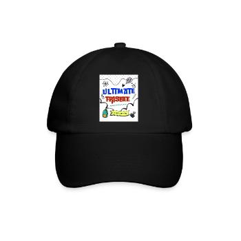 Ulti 55 Weiß - Baseballkappe - Schwarz/Schwarz - Vorne