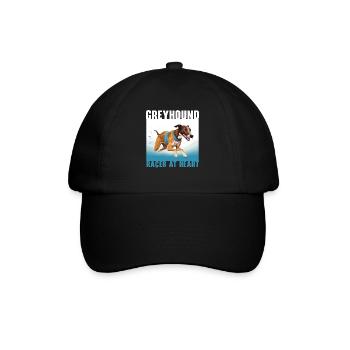 Greyhound Racing Dog Breed Race Greyhound Owner - Baseballkappe - Schwarz/Schwarz - Vorne