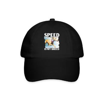 Greyhound Racing Dog Breed Race Greyhound Owner - Baseballkappe - Schwarz/Schwarz - Vorne