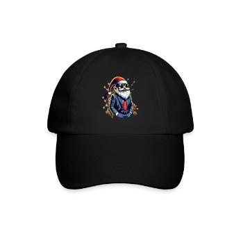 Chef Wichtel Gnome mit Lichterkette - Baseballkappe - Schwarz/Schwarz - Vorne