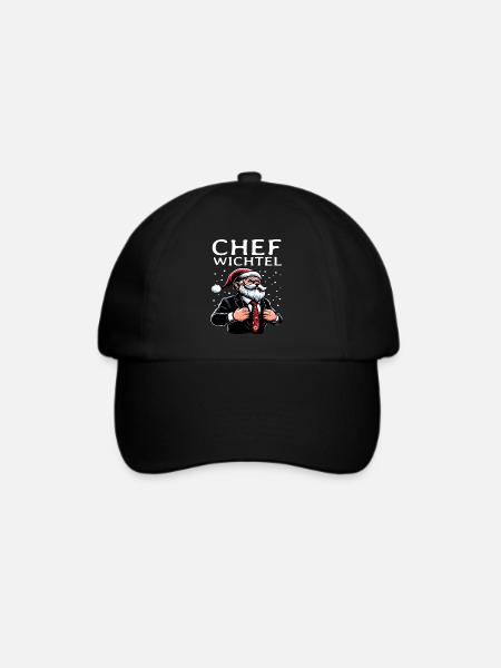 Chef Wichtel Weihnachts Gnom - Baseballkappe - Schwarz/Schwarz