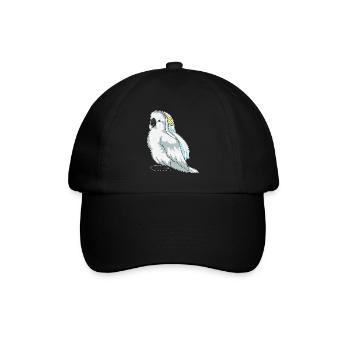 Papagei Braut Schleier Hochzeit - Baseballkappe - Schwarz/Schwarz - Vorne