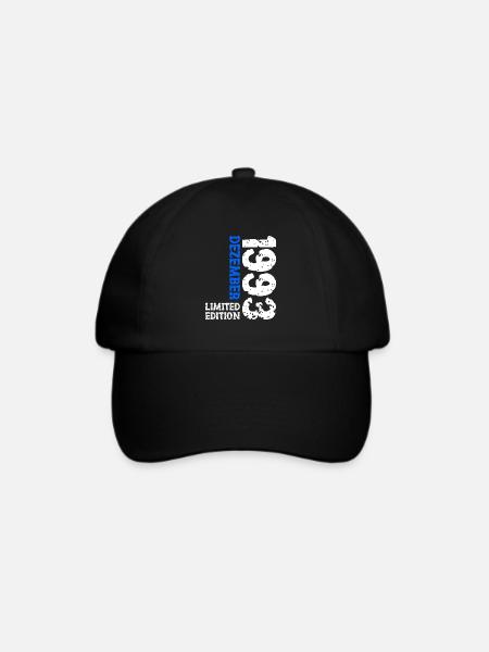 1993 Dezember Limited Edition 30. Geburtstag Deko - Baseballkappe - Schwarz/Schwarz