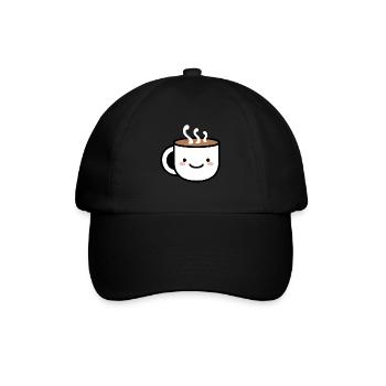 Humor Kleine heiße Schokolade - Baseballkappe - Schwarz/Schwarz - Vorne