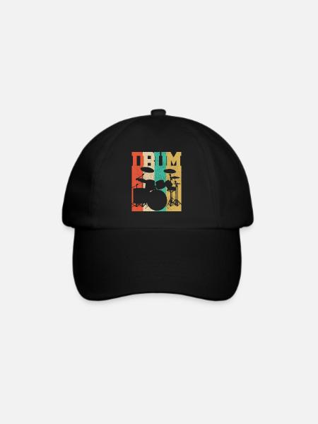 Schlagzeuger Drummer Schlagzeug Geschenk - Baseballkappe - Schwarz/Schwarz