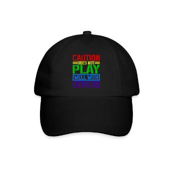 Caution Does Not Play Well With Others 66 - Baseballkappe - Schwarz/Schwarz - Vorne
