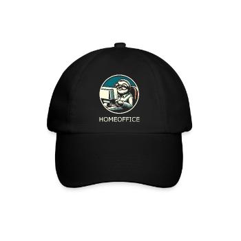 Homeoffice - Baseballkappe - Schwarz/Schwarz - Vorne