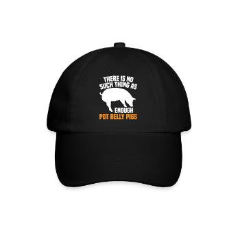 Pot Belly Pig Geschirr Und Leine Pot Belly Pig - Baseballkappe - Schwarz/Schwarz - Vorne