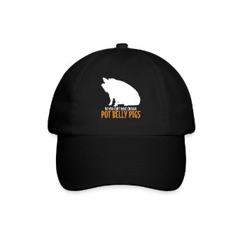 Pot Belly Pig Geschirr Und Leine Pot Belly Pig - Baseballkappe - Schwarz/Schwarz - Vorne