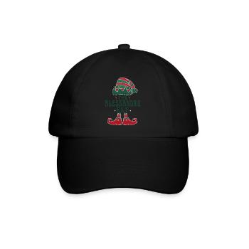 Der Alessandro Elf Pyjama für lustige Weihnachten - Baseballkappe - Schwarz/Schwarz - Vorne