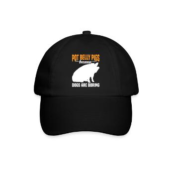 Pot Belly Pig Geschirr Und Leine Pot Belly Pig - Baseballkappe - Schwarz/Schwarz - Vorne