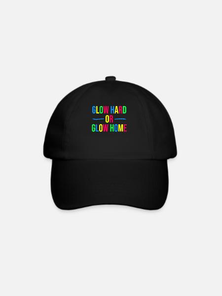 Strahle stark oder strahle daheim - Baseballkappe - Schwarz/Schwarz