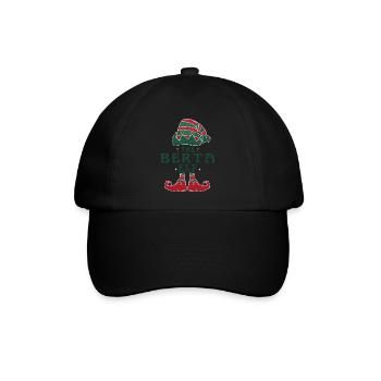Der Berta Elf Pyjama für lustige Weihnachtsfeiertage - Baseballkappe - Schwarz/Schwarz - Vorne