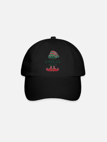 Der Carlos Elf Pyjama für lustige Weihnachtsfeiertage - Baseballkappe - Schwarz/Schwarz