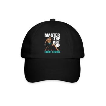 Muay Thai Boxen Kampfsport Kampfkünstler MMA - Baseballkappe - Schwarz/Schwarz - Vorne