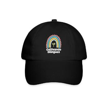 Cultivando Bilingües Spanischlehrer Bekleidung - Baseballkappe - Schwarz/Schwarz - Vorne