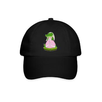 Krokodil Braut Schleier Hochzeit - Baseballkappe - Schwarz/Schwarz - Vorne