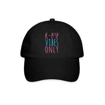 K-Pop-Fan Geschenk Koreanische Popmusik - Baseballkappe - Schwarz/Schwarz - Vorne