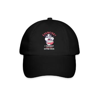 Übung Ich Dachte, Sie Sagten Extra-Reis - Baseballkappe - Schwarz/Schwarz - Vorne