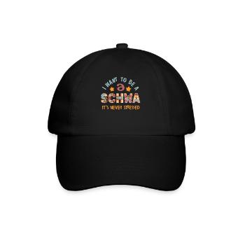 Ich will ein Schwa sein, der nie gestresst ist - Baseballkappe - Schwarz/Schwarz - Vorne