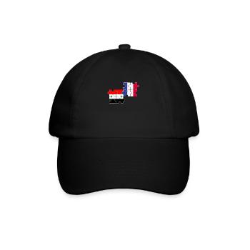 Syrien Frankreich Flagge Franzose Syrer - Baseballkappe - Schwarz/Schwarz - Vorne